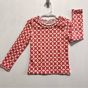 MATILDA JANE • Girls 4  • Secret Fields Vault Sunset • Coral Geometric TEE TOP